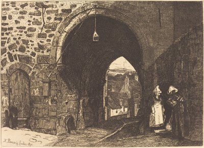 A Porte de St Malo Dinanban alkotó: François Bonvin