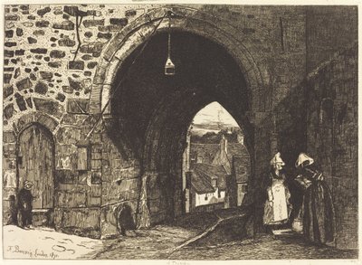 A Porte de St Malo Dinanban alkotó: François Bonvin