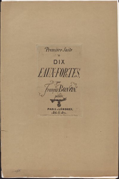 Első szvit tíz rézkarcból alkotó: François Bonvin