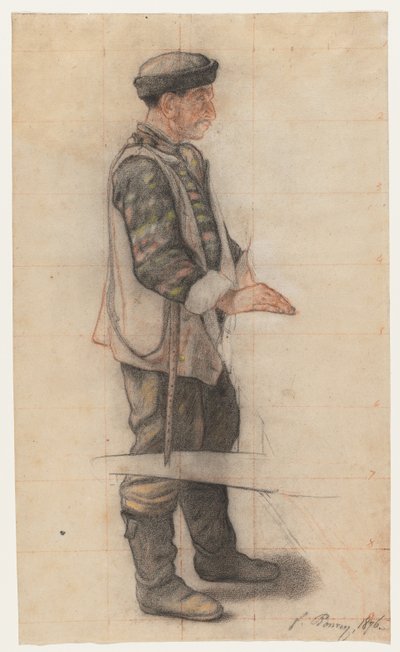 The Stretcher Bearer (A bukott tetőfedő című tanulmány) alkotó: François Bonvin