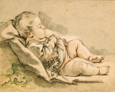 Egy alvó baba alkotó: François Boucher
