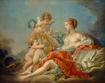A zene allegóriája. 1764 alkotó: François Boucher