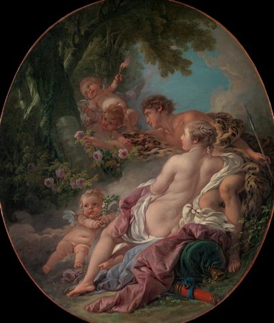 Angelica és Medoro, 1763. alkotó: François Boucher