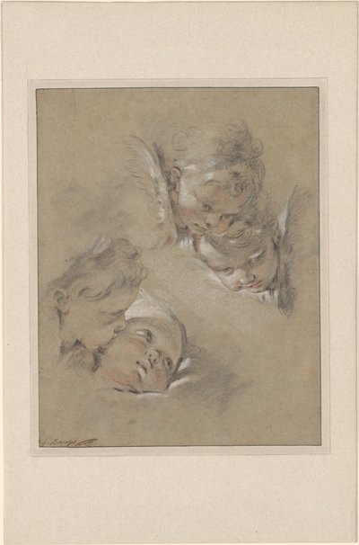 Boucher - A kerubok négy feje, III, 104b alkotó: François Boucher