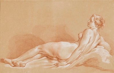 Boucher - Fekvő fiatal nő alkotó: François Boucher
