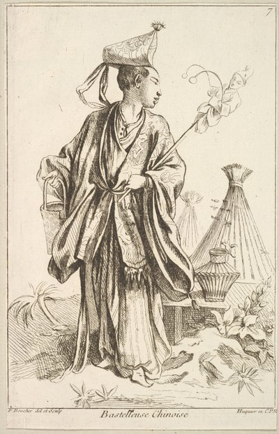 Kínai előadóművész, 1738-45. alkotó: François Boucher