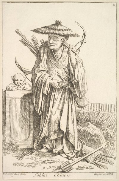 Kínai katona, 1738-45. alkotó: François Boucher