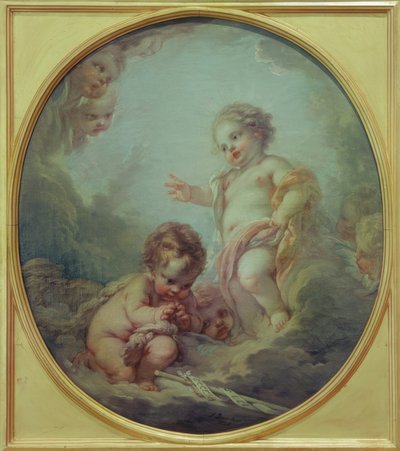 A kis Jézus megáldja Keresztelő Jánost alkotó: François Boucher