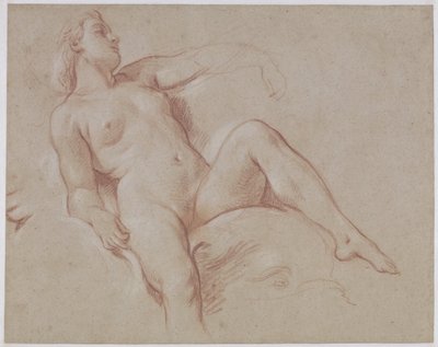 Női akt egy delfinen alkotó: François Boucher