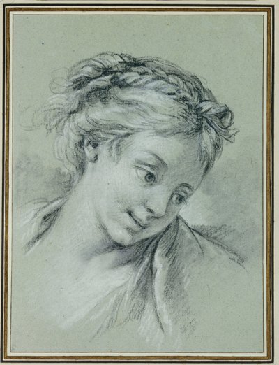 Egy lány feje jobbra néz alkotó: François Boucher