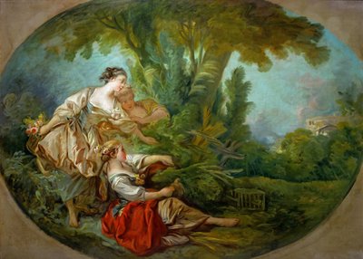 Lappeau mondta. Lappeau, dit loiseau a hálókba került A csalimadár, más néven A madár cau alkotó: François Boucher