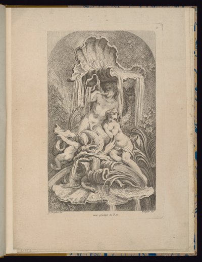 2. tábla, Receuil de Fontaines (Szökőkutak gyűjteménye) alkotó: François Boucher