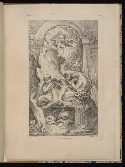 6. tábla, Receuil de Fontaines (Szökőkutak gyűjteménye) alkotó: François Boucher
