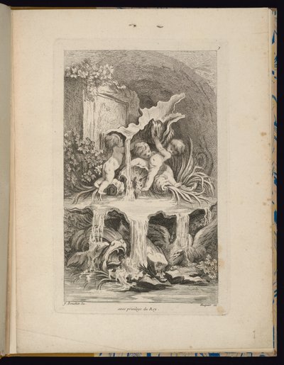 7. tábla, Receuil de Fontaines (Szökőkutak gyűjteménye) alkotó: François Boucher