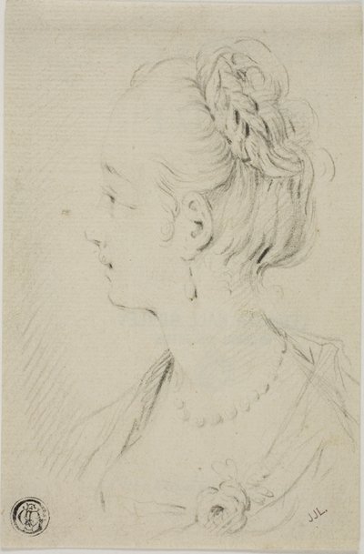 Fiatal nő profilja mellszobor alkotó: François Boucher