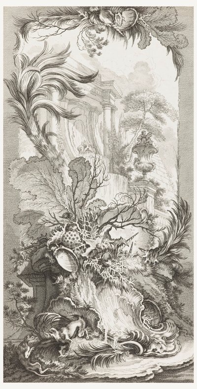 Rocaille (rokokó dizájn), in Új darabok képernyőkhöz (Új koncepciók képernyőkhöz) alkotó: François Boucher