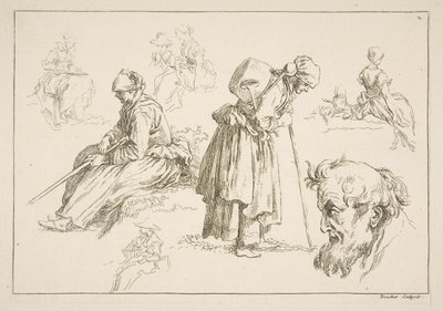 Vázlatlap, 1753. alkotó: François Boucher