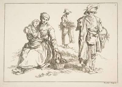 Vázlatlap, 1753. alkotó: François Boucher