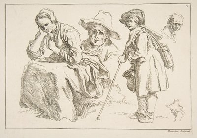 Vázlatlap, 1753. alkotó: François Boucher
