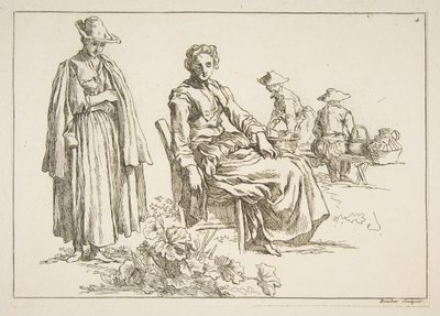 Vázlatlap, 1753. alkotó: François Boucher