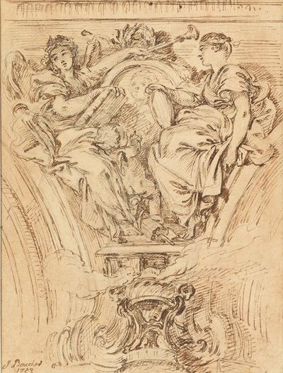 Párkánydíszítés:  Lajos XV. alkotó: François Boucher