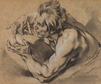 Egy Triton tanulmányozása alkotó: François Boucher