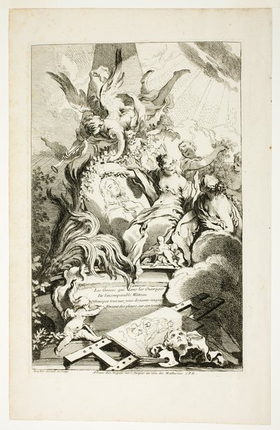 A gráciák Watteau sírján alkotó: François Boucher