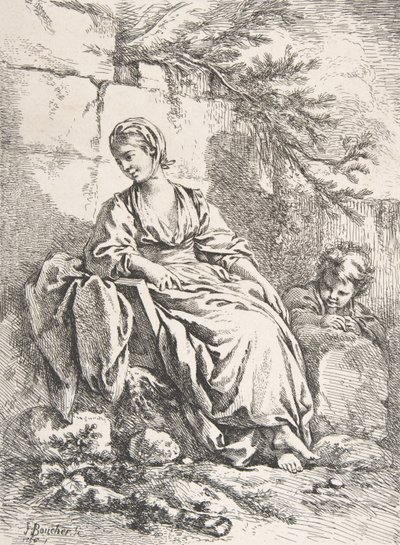 A fiatal lány pihen, 1756. alkotó: François Boucher