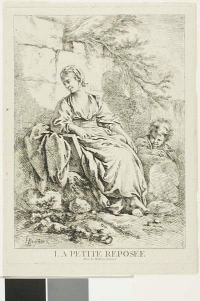 Fiatal nő pihen alkotó: François Boucher