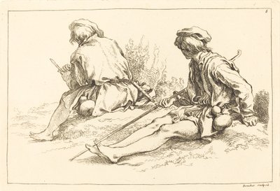 Ülő pásztorfiúk alkotó: François Boucher after Abraham Bloemaert
