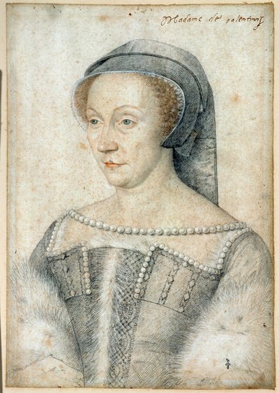 Diane de Poitiers, Valentinois hercegnő portréja (1499 - 1566). Francois Clouet (1515-1572) rajza fekete kővel és vérrel alkotó: François Clouet