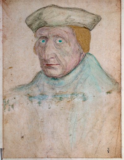 Guillaume Bude (Budee) (Budaeus) (1467-1540), I. Francois Fontainebleau-i Királyi Könyvesbolt mesterének portréja Francois Clouet rajza (1475 / 1485-1540). 1535. Musee Conde, Chantilly alkotó: François Clouet
