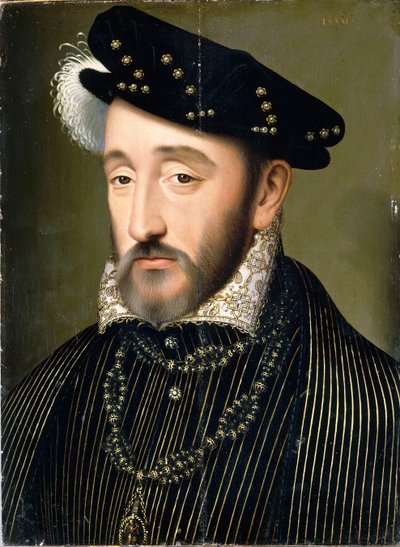 Henrik francia király portréja 1519-1559, 1547. alkotó: François Clouet