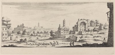 Kilátás a római Nap-templomra alkotó: François Collignon after Israël Silvestre