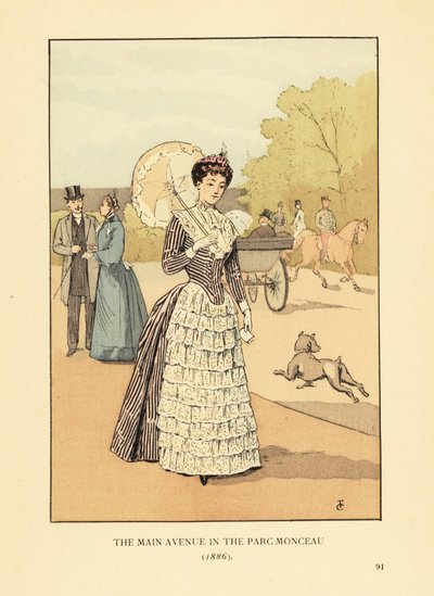 A Parc Monceau fő sugárútja alkotó: François Courboin