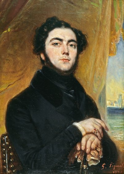 Eugène Sue regényíró portréja 1804-1857, 1836. alkotó: François Gabriel Lépaulle