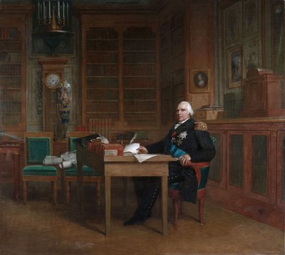 XVIII. Lajos király a Tuileriákban lévő dolgozószobájában alkotó: François Gérard