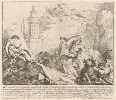 Az 1741-es kínai Seconda Macchina: Neptunusz és Amfitrit alkotó: François Hutin