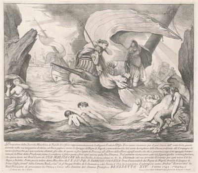 A Seconda Macchina az 1742-es kínai számára: Ulysses és a szirének alkotó: François Hutin