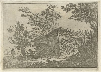 Táj egy lepusztult istállóval alkotó: François Joseph Pfeiffer (II)