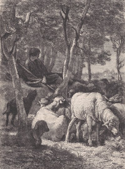 A Pásztor, a Le Magasin Pittoresque-ből, kb. 1852. alkotó: François Rouget