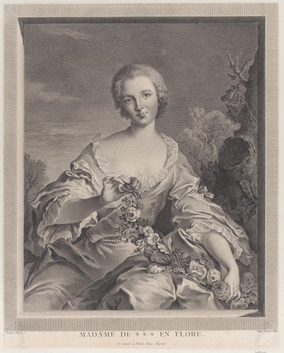 Louise Henriette de Bourbon Conti portréja, mint Flóra, 1766-1805. alkotó: François Voyez