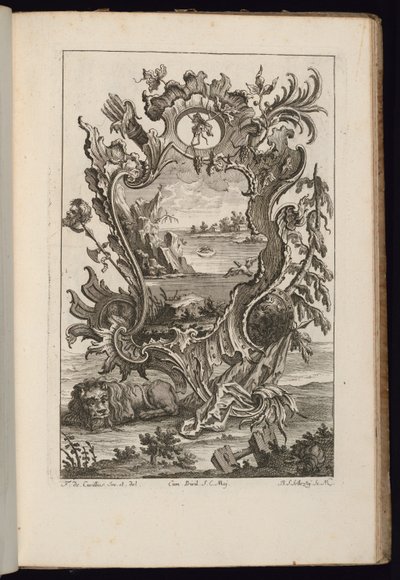 Patron Tegezzel és Oroszlánnal, Szabálytalan töltények könyve alkotó: François de Cuvilliés the Elder