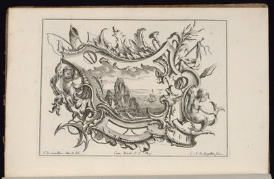 Patron fiatal tritonokkal, Szabálytalan töltények könyve alkotó: François de Cuvilliés the Elder