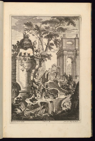 Tervezés Fountain with a River God alkotó: François de Cuvilliés the Elder