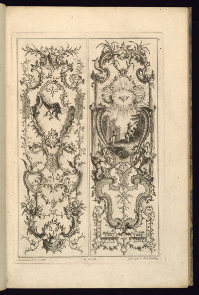 Tervezés két panelhez alkotó: François de Cuvilliés the Elder