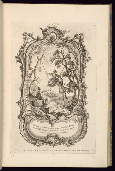Tervezés nagy és kis rekesszel rendelkező kartonokhoz alkotó: François de Cuvilliés the Elder