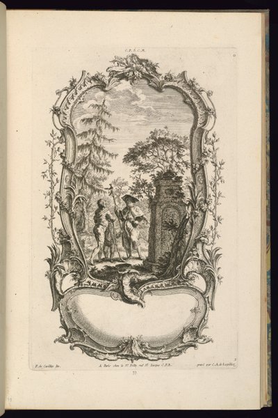 Tervezés nagy és kis rekesszel rendelkező kartonokhoz alkotó: François de Cuvilliés the Elder