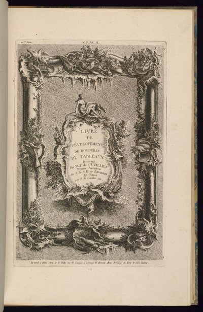 Tervezés kerethez és kartonhoz alkotó: François de Cuvilliés the Elder