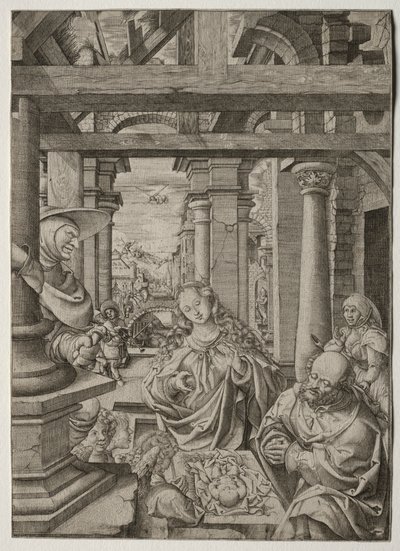 Pásztor imádata, c. 1522-1525. alkotó: Frans Crabbe van Esplegem
